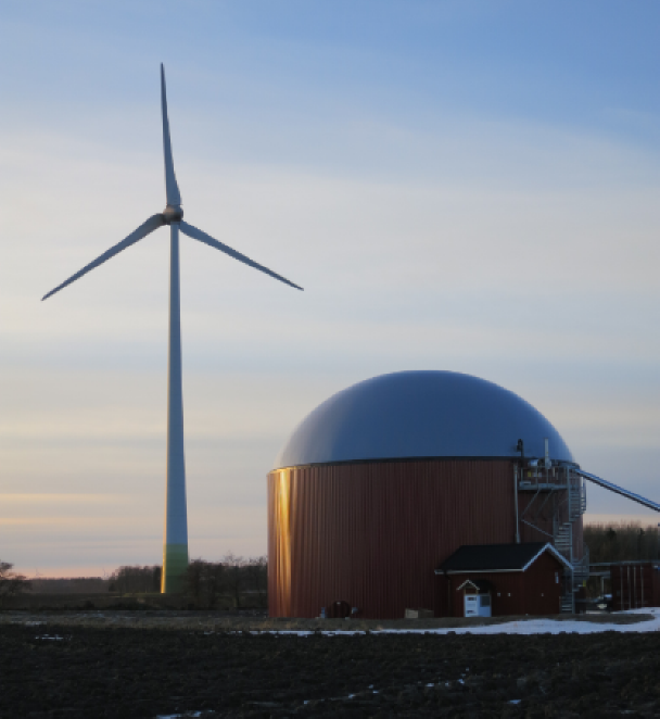 Biogas och vindkraft