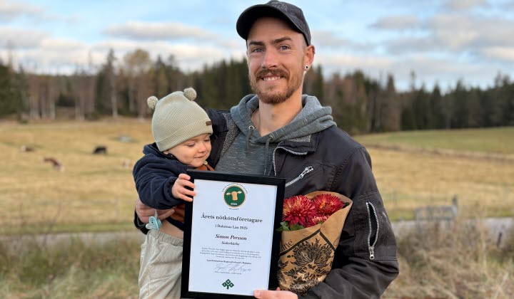 Simon Persson Årets nötköttsföretagare Dalarna