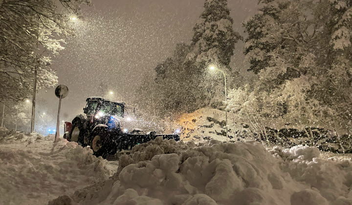 Snöröjning, snöfall