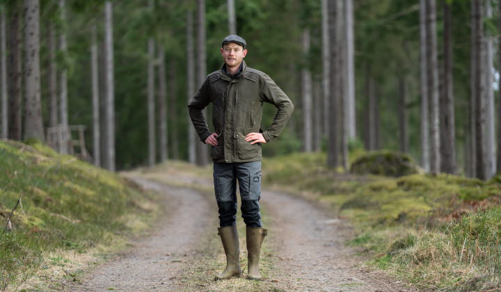 Johan Nyman i skogen