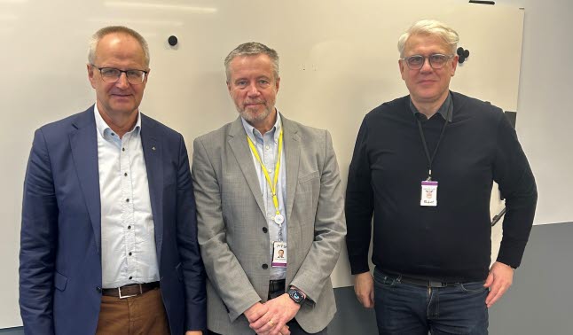 Palle Borgström, förbundsordförande LRF, Dan Sjöblom, Generaldirektör PTS och Björn Blondell, divisionschef för divisionen för marknadsutveckling på PTS.