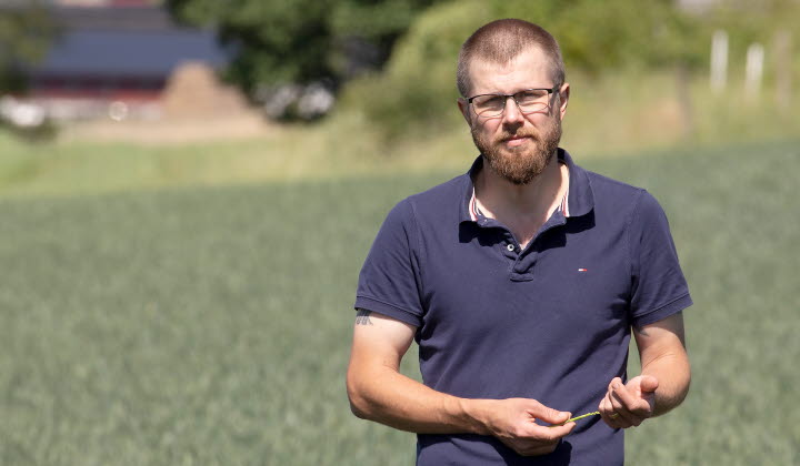 Mattias Larsson, lantbrukare på Abbotnäs i Södermanland, och ledamot i LRFs regionstyrelse.