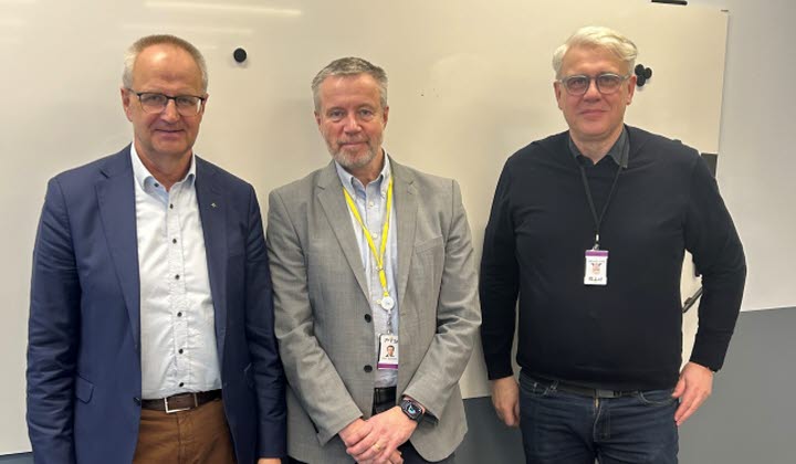 Palle Borgström, förbundsordförande LRF, Dan Sjöblom, Generaldirektör PTS och Björn Blondell, divisionschef för divisionen för marknadsutveckling på PTS.