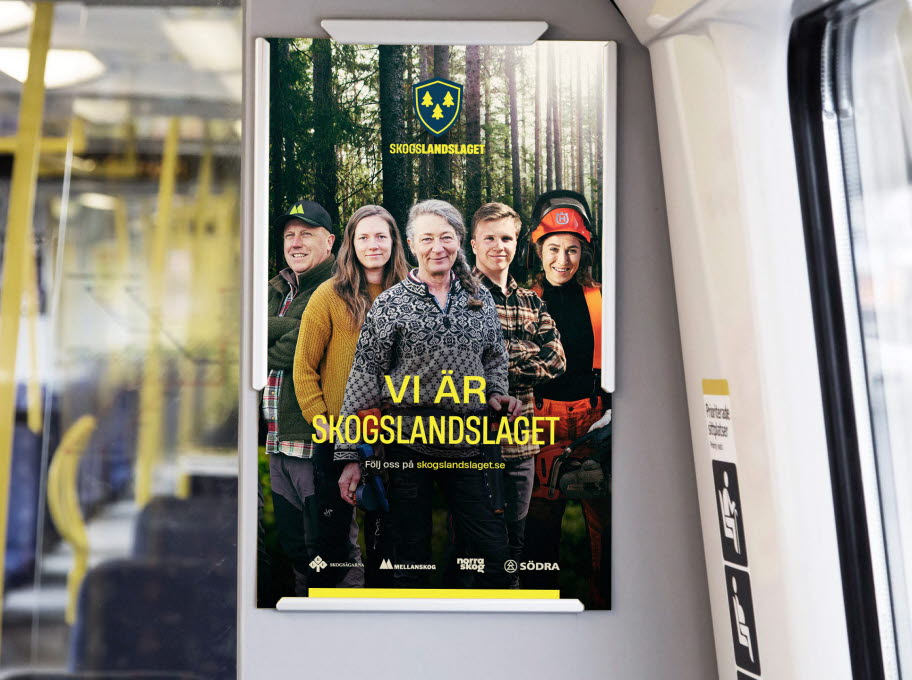 Skoglandslagets affisch i tunnelbanan
