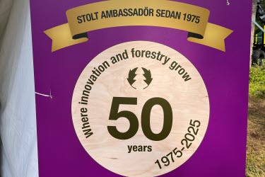 Elmia Wood 2025 firar 50 år, och LRF är en av 11 som har varit utställare sedan dess!