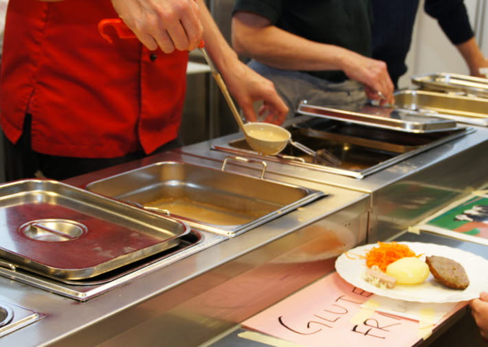 genrebild skolmatsal i Byske, Skellefteå