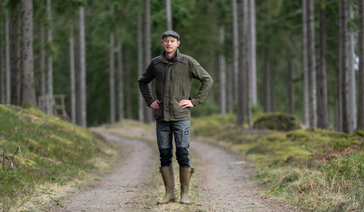 Johan Nyman i skogen
